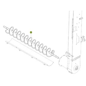 7572672 Filler auger fits Claas Lexion CL-757-267R