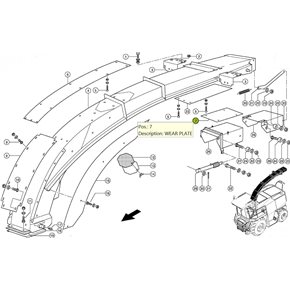 0684310 Wear plate fits Claas Jaguar