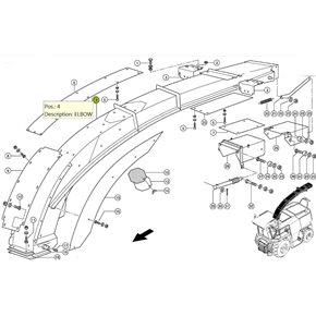 0682221 Elbow fits Claas Jaguar