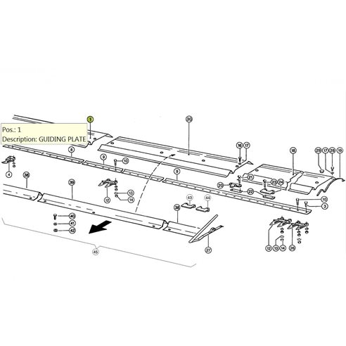 5171251 Guiding plate RH fits Claas CL-517-125R