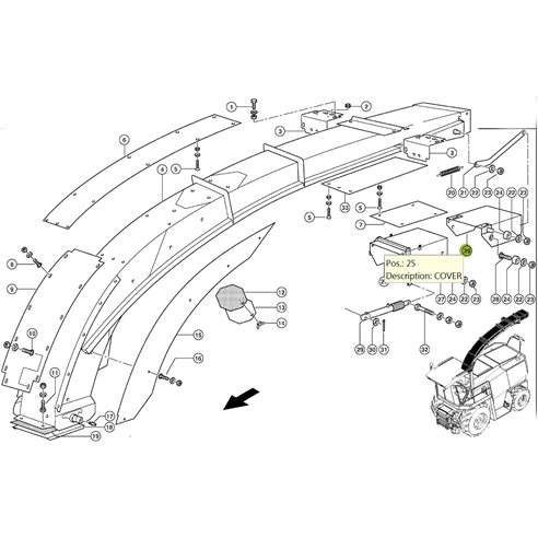 0766314 Cover fits Claas Jaguar