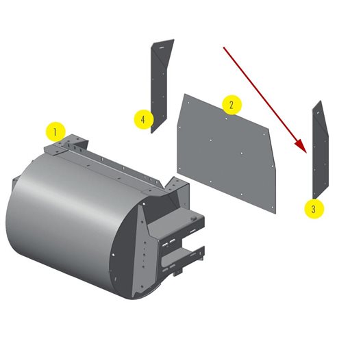 0763912 Wear plate fits Claas Jaguar