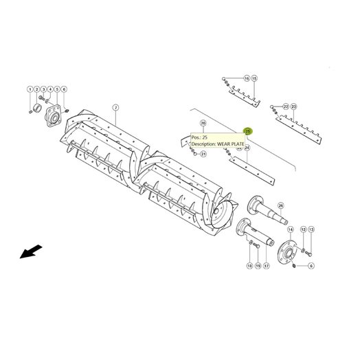 777637 Wear plates kit for impeller drum fits Claas Lexion CL-777-637R