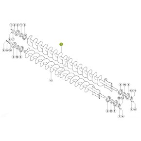 5071310 Unloading auger fits Claas Lexion CL-507-131R