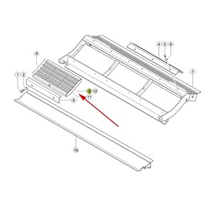 7772160 Concave segment 6,5 x 40 fits Claas Lexion CL-777-216R