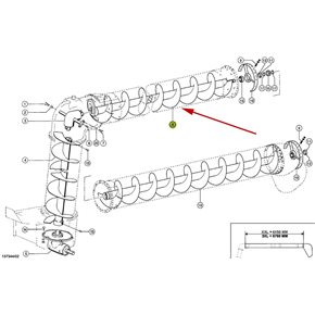 3533192 Grain tank unloading auger fits Claas Lexion