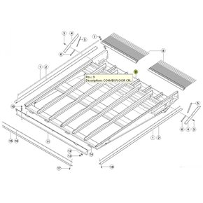 7542630 Conveyor floor fits Claas Lexion CL-754-263R