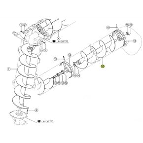 5086471 Unloading auger fits Claas Lexion