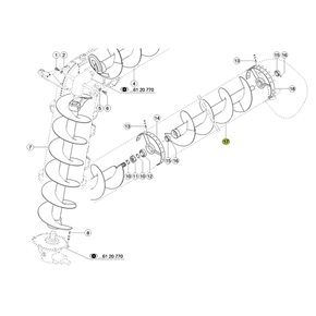 7924400 XL Grain tank unloading auger fits Claas Lexion