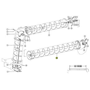 7924410 XXL Grain tank unloading auger fits Claas Lexion