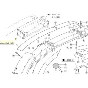 0766463 Wear plate fits Claas Jaguar