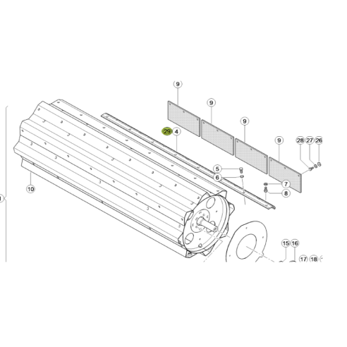 5088360 Rasp Bar / Beater Bar set (LH+LH) fits Claas Lexion CL-508-836R