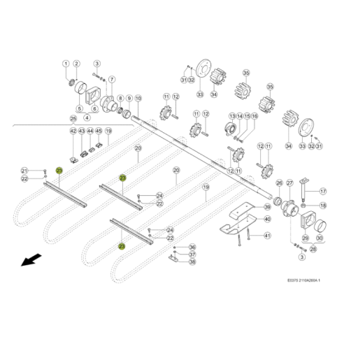 5182411 Serrated slat, conveyor bar fits Claas Lexion 518241