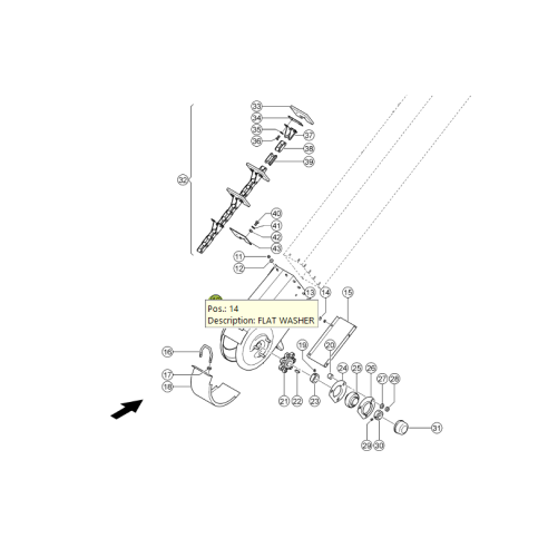 7353301 Elevator foot fits Claas Lexion CL-735-330R