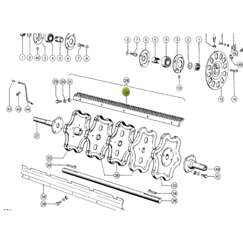 1775310 Rasp Bar / Beater Bar set (LH+RH) fits Claas Dominator, Avero CL-177-531R