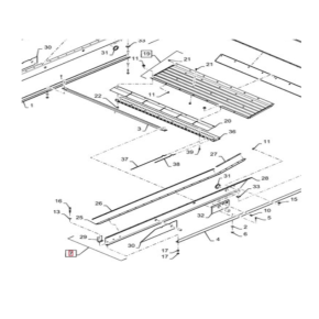 1322453C2 Rail, Chaffer (RH) fits Case IH