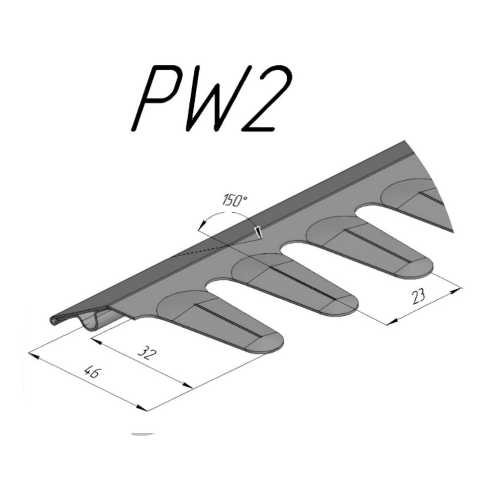 1347372C7 Upper sieve PW2 (32 mm, standard) fits Case IH CS-87710706R
