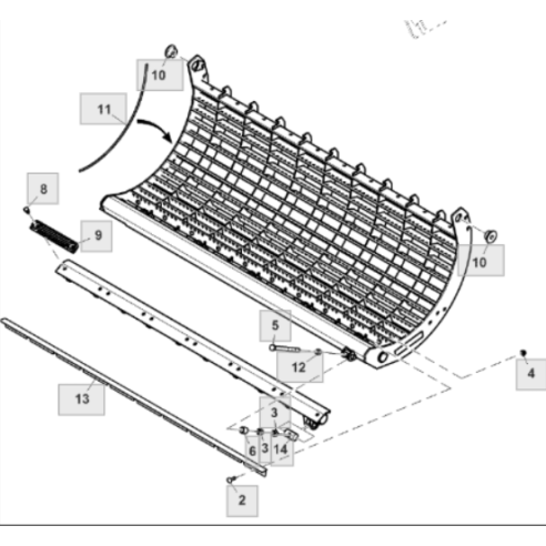 AXE68051 Universal Full Wire Concave fits John Deere Combine JD-AXE68051R