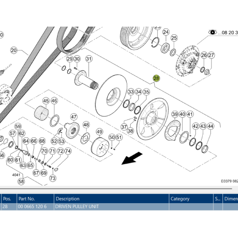665120 DRIVEN PULLEY UNIT (Variator) fits Claas Lexion combine 665120
