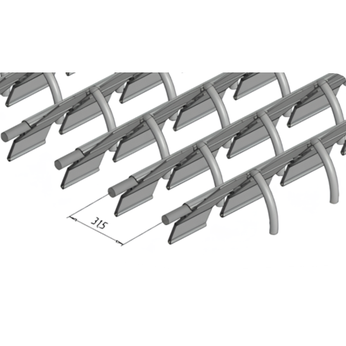 5525820 Upper sieve PW4 (25×28 mm, special) fits Claas Tucano CL-552-582R