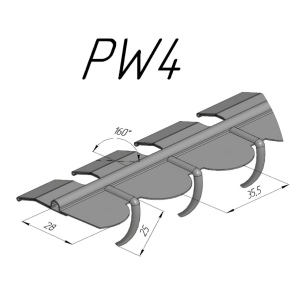 7564470 Upper sieve PW4 (25×28 mm, special) fits Claas Lexion CL-756-447R