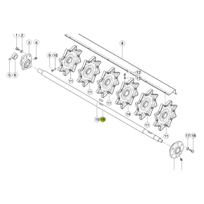 7342921 - IMPELLER SHAFT for Claas Lexion combine