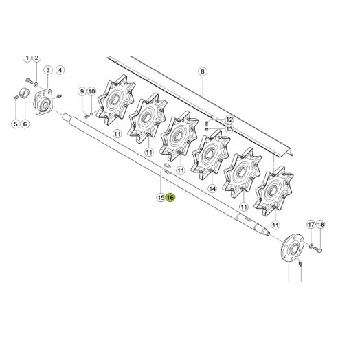7342921 - IMPELLER SHAFT for Claas Lexion combine