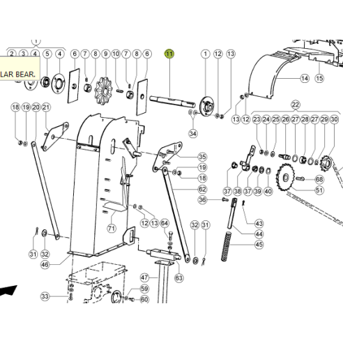 7571050 - Shaft for Claas Lexion combine