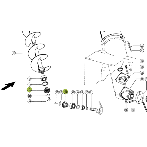 7358880 - Bevel gear for Claas Lexion combine 735888