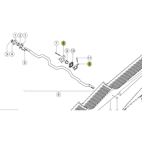 7927040 - Flange for Claas Lexion combine