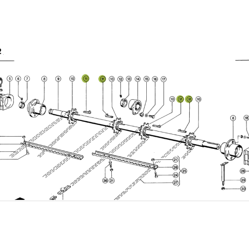 1015450 Gib-head key for Claas Lexion combine