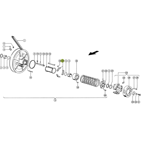 6033090 - Gliding shoe for Claas Lexion combine 603309