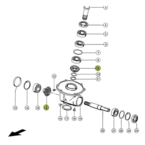 7927170 BEVEL GEAR SET FOR CLAAS LEXION COMBINE