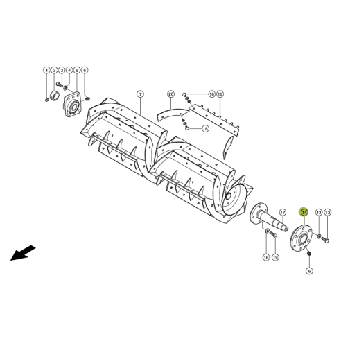 6447001 - BEARING UNIT FOR CLAAS LEXION COMBINE