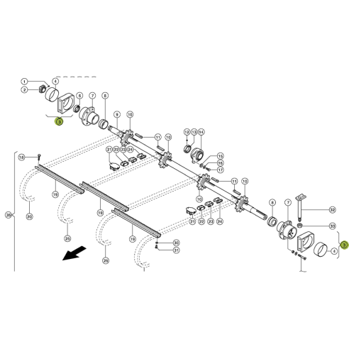 5180470 - BEARING SHELL FOR CLAAS LEXION COMBINE